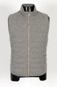 Brunello Cucinelli 100% Cashmere / Down Vest - Gray - 4XL - $2995 Retail - Picture 1 of 12