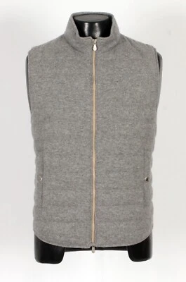 Brunello Cucinelli 100% Cashmere / Down Vest - Gray - XL - $3150 Retail - Image 1 of 4