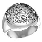 925 Sterling Silver Aztec Mayan Ring