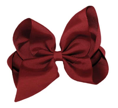 WD2U Girls 6" Classic Style Large Boutique Grosgrain Hair Bow Alligator Clip - Image 1 of 4