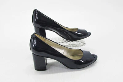 Zapatos de mujer Anne Klein talla Megan azul charol punta abierta tacón bomba nuevos sin caja vq Foto 1 de 4