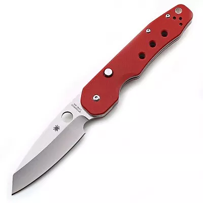 2025 New Smock Red G10 Handle Survival Tactical Folding Pocket Knife Bottom Lock - Image 1 of 4