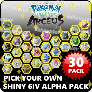 POKEMON LEGENDS ARCEUS SHINY 6 IV ALPHA PICK ANY 30 PACK - Picture 1 of 1