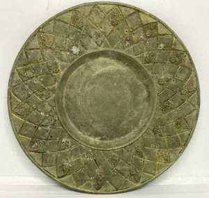 Antiques Brass Ashtray Decoration Art Flower Engraved Handmade 5" Embossed - Picture 1 of 5
