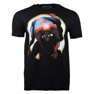 SPIDER-MAN Men's T-Shirt -MARVEL COMICS- Spotlight Spidey BLACK S, M, L, XL,2XL - Picture 1 of 2