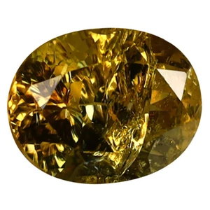 1.45 ct Five-star Oval Cut (8 x 6 mm) Unheated / Untreated Yellow Tanzanite - Picture 1 of 1