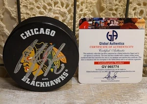 Brandon Saad Stanley Cup Win Authentic NHL Chicago Blackhawks Signed Hockey Puck - Picture 1 of 7