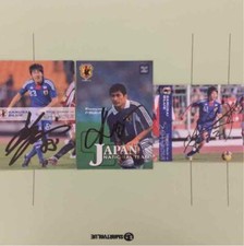 Kazuyoshi Miura Kensuke Nagai Naoki Yamada autographed card Olympic soccer