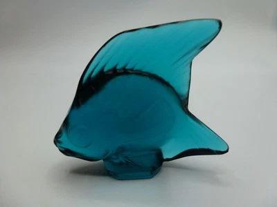 R. Lalique Ángel Pez Turquesa Sello Impreso Firma Circa 1930 Foto 1 de 4