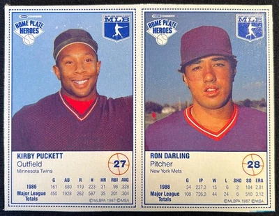 1987 Kraft Home Plate Heroes Kirby Puckett (HOF), Ron Darling - Image 1 of 2