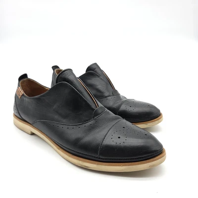 Pikolinos Pyrgos Zapatos Oxford Talla 39 8.5 NAW7V-3517 Cuero Negro Punta de Ala Foto 1 de 4
