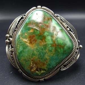 ROBERT NOREEN KELLY Navajo ENORME BRAZALETE TURQUESA ROYSTON Plata de Ley - Imagen 1 de 16