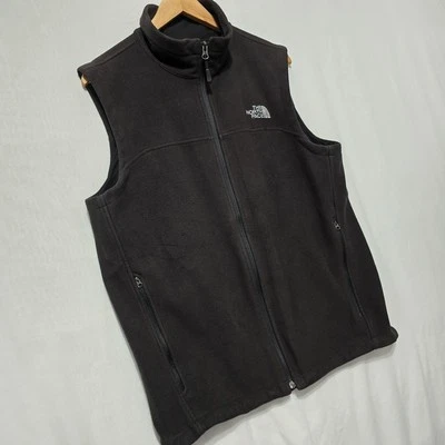 Vtg Y2k The North Face Mens M Vest Black Utility Fleece Gorpcore Zip Up - Image 1 of 4