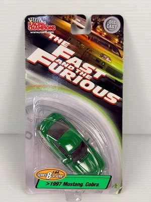 racing champions 1/64 fast & furious 1997 mustang cobra green NIB - Image 1 of 4