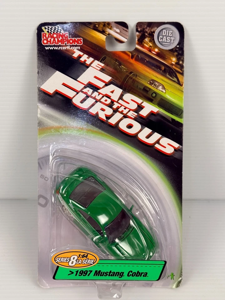 racing champions 1/64 fast & furious 1997 mustang cobra green NIB - Image 1 of 4