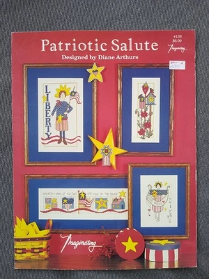 Patriotic Salute Cross Stitch Pattern Booklet Imaginating 1996 #139 - Image 1 of 2
