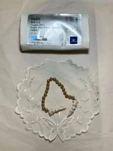 Swarovski Factory Pack MM6,0 Crystal bright gold pearl strands DEADSTOCK  - Picture 1 of 5
