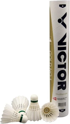 Volante de bádminton Victor Gold No.1 Birdy paquete de 12  Foto 1 de 3