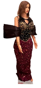 Hochzeitsgast, Asoebi Kleid, Owambe, Damenkleid, afrikanisches Spitzenkleid - Bild 1 von 4