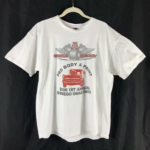 Camiseta gráfica Y2K Oswego Dragway 51 aniversario para hombre XL Fruit of the Loom - Imagen 1 de 4