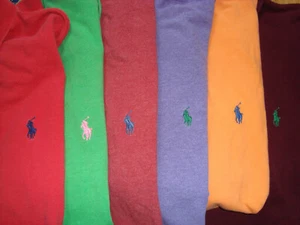 LOT OF 6 POLO RALPH LAUREN MEN'S PIQUE POLO CLASSIC FIT POLO SHIRT SIZE XL GREAT - Picture 1 of 19