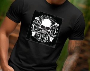 Motorbikers skull black or white T-shirts - Men-Woman - 100% Cotton - get it on - Picture 1 of 25