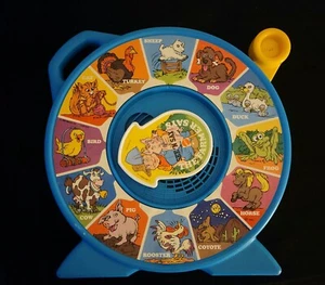Vintage Mattel See N' Say The Farmer Says Animal Sounds Toy Blue 1989 VIDEO - Picture 1 of 6