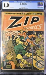 💥 Zip Comics #29 CGC 1.0 1942 MLJ Magazines Golden Age Comic WW2 War Cover 💥 - Picture 1 of 13
