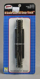 ATLAS N SCALE 2532 CODE 80 SNAP TRACK RERAILERS 3 black ties gauge train ATL2532 - Picture 1 of 3