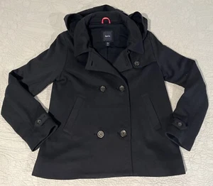 GapKids Navy Blue Knit Hooded Peacoat Girls Sz XXL(14 - 16) EUC! - Picture 1 of 10