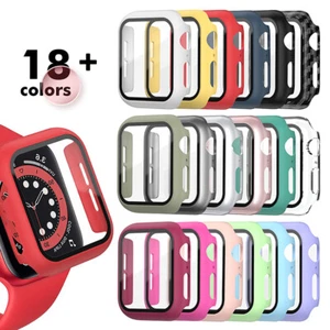 Glass+Cover For Apple Watch Case iWatch Series 8 7 6 5 4 Screen Protector 45mm - Picture 1 of 24
