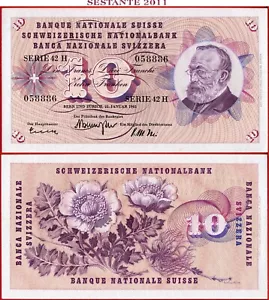 SUIZA 10 FRANCOS 21 1 1965 P 45j (3) UNC envío gratuito a partir de 100$ - Imagen 1 de 5