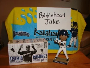 NIB 2012 ARAMIS RAMIREZ MILWAUKEE BREWERS BOBBLEHEAD SGA 9/16/12 WHITE JERSEY - Picture 1 of 1