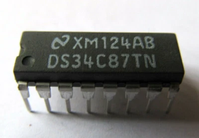 NATIONAL SEMICONDUCTOR NSC DS34C87TN Line Driver, 4 Driver, RS422, RS485 16-DIP