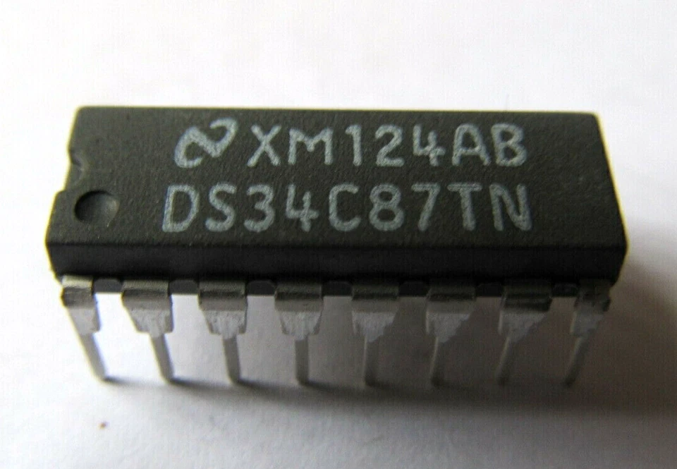 NSC DS34C87TN Line Driver, 4 Driver, RS422, RS485 16-DIP - Image 1 of 1