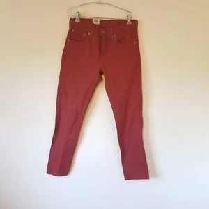 Levis Jeans Mens 30x30 Brick Red 512 Slim Taper Stretch Denim New 288330274 - Picture 1 of 9