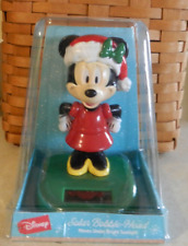Disney Minnie Mouse Solar Bobblehead Bobbler Christmas Holiday
