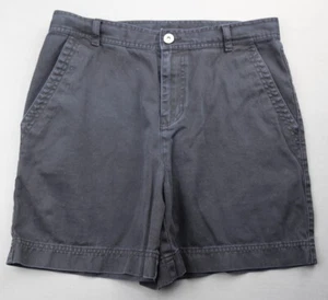 Women's Liz Claiborne Liz Wear High Rise Chino Shorts Dark Blue Sz 10 (Waist 30) - Picture 1 of 6