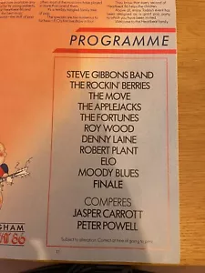 Birmingham Heart Beat 86 Programme +Ticket Robert Plant ELO Roy Wood The Move - Picture 1 of 3