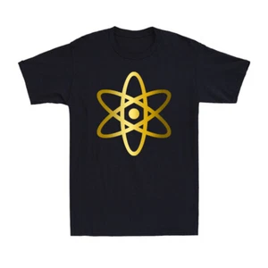 Atom Particle Funny Science Scientist Gift Golden Print Novelty Men's T-Shirt - Picture 1 of 10