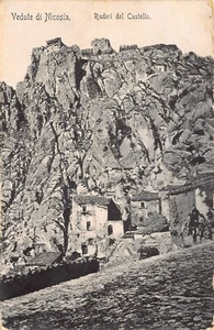 AL20-18E) VEDUTE DI NICOSIA RUDERI DEL CASTELLO VIAGGIATA 1911 ENNA - Imagen 1 de 2