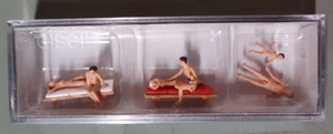 1/87 HO Preiser Figures 10439 Nude Sun Bathers with Lounge chairs - Picture 1 of 3