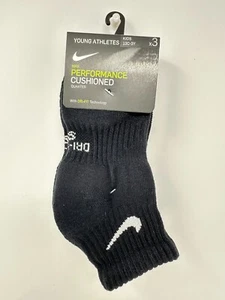 Nike Boys' 6-Pairs Young Athletes Quarter Socks  Sz: 6/7 (2781) New B2(A39T) - Picture 1 of 4