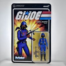 GI Joe Cobra Female Trooper Long Black Hair  Brown  ReAction Super7 Yellow Back