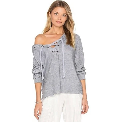 Sudadera con capucha Wildfox Couture Hutton con cordones en brezo nueva con etiquetas Xs Foto 1 de 4