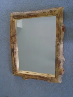 Aspen Log Wall Mirror 32" x 40" Extra Character Rustic Cabin Lodge Room Decor - Image 1 of 4