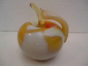 Vintage Art Glass Collectible Apple Paperweight Desk Souvenir - 840g - Picture 1 of 11