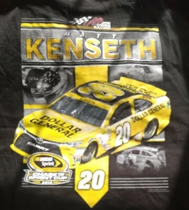 Matt Kenseth # 20 Nascar Black  Printed Short Sleeve T-Shirt Size 2XL New 2015 - Picture 1 of 12