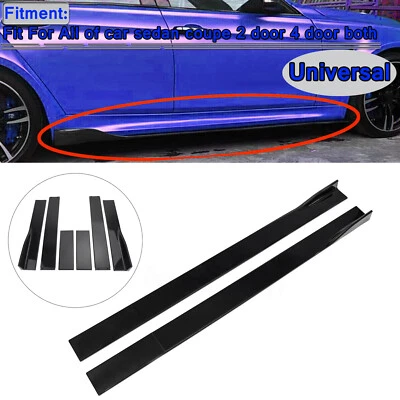 Pair of Side Skirts Extensions Splitters For VW Golf  Ford Mustang Focus - Image 1 of 4