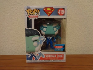 GG SUPERMAN (BLUE) Pop! Vinyl Figure Heroes 419 Funko 2021 NYCC Limited Edition - Picture 1 of 3
